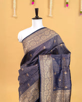 SC3288 - Tussar Saree With Gold And Copper Butta
